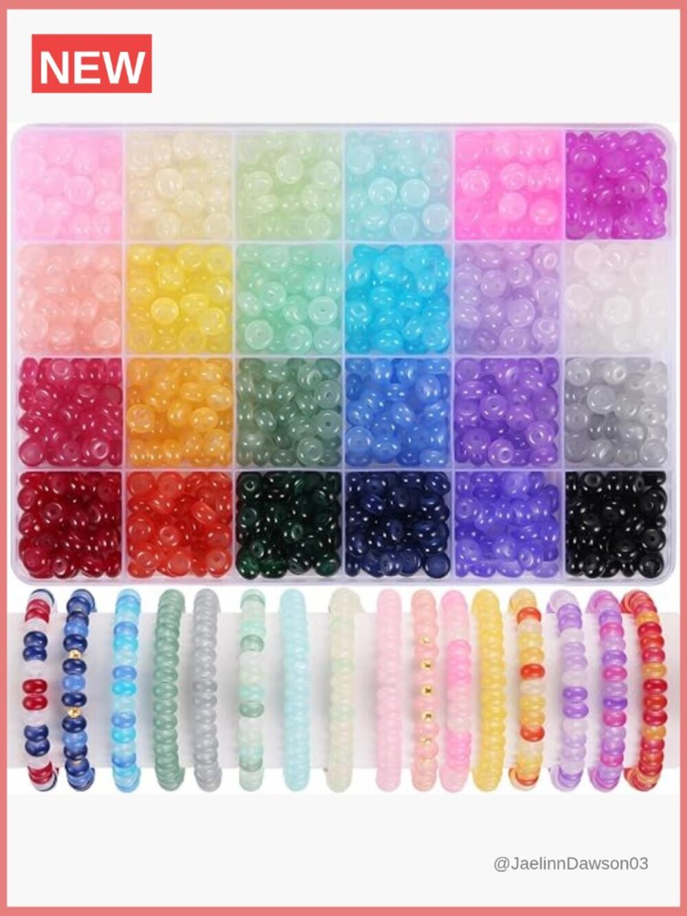 720pcs Abacus Glass Beads for Jewelry Making 5x8mm